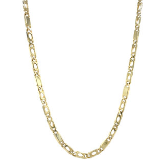Gouden valkenoog collier 52 cm 14 karaat