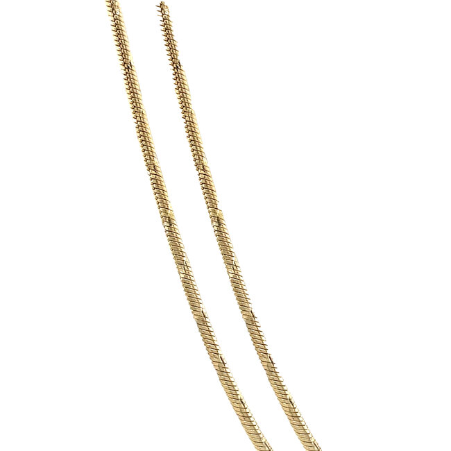 Gouden slang collier 45 cm 14 karaat
