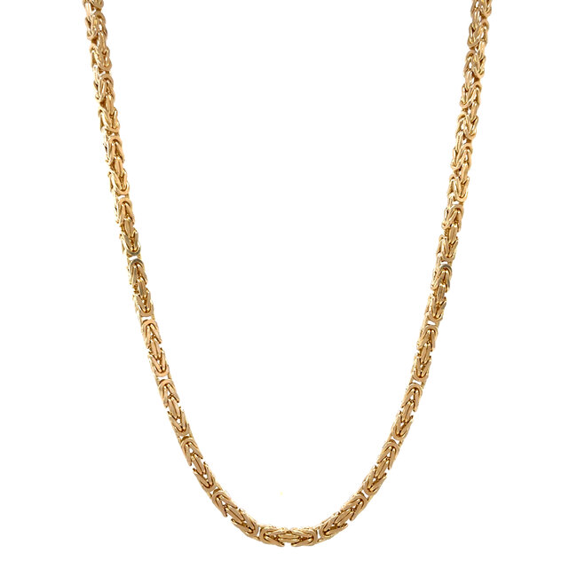 Goldene Königskette 64,5 cm 14 Karat