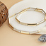 Goldener Choker Bicolor 45 cm 14 Karat