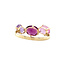 Goldring mit Granat, Topas und Amethyst 14 kt*neu