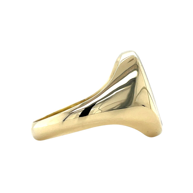 Gouden zegelring met carneool 14 krt