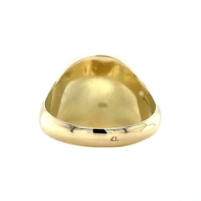 Gouden zegelring met carneool 14 krt