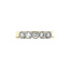 Gold row ring with diamond 14 kt