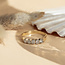 Gold row ring with diamond 14 kt