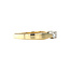 Gold row ring with diamond 14 kt