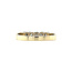 Gold row ring with diamond 14 kt