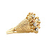 Tricolour gold fantasy ring 18 kt
