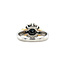 Platina entourage ring met diamant 900/18 krt