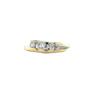 Gouden slagring met zirkonia 14 krt