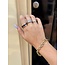 Gold ring with zirconia 14 kt