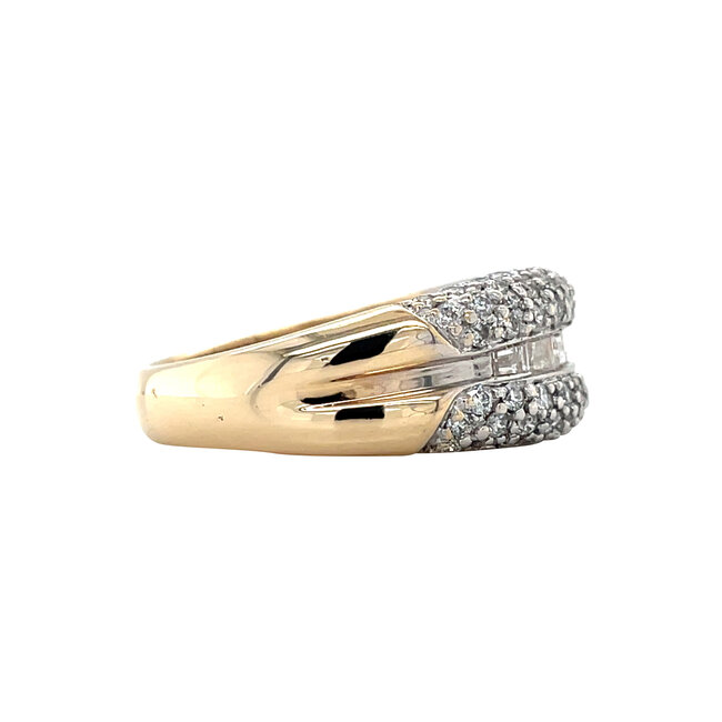 Gouden ring met diamant 14 krt