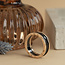 Rosegouden Bvlgari ring B.zero1 keramiek 18 karaat