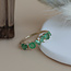 Gouden ring met smaragd en diamant 14 krt* nieuw