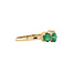 Gouden ring met smaragd en diamant 14 krt* nieuw
