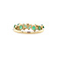 Gouden ring met smaragd en diamant 14 krt* nieuw