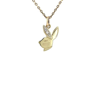 Gouden haas hanger 14 karaat