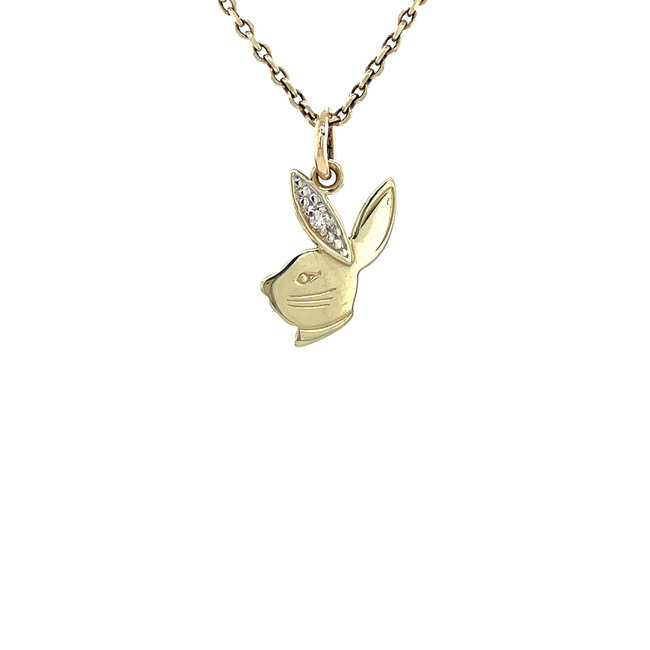 Gouden haas hanger 14 karaat