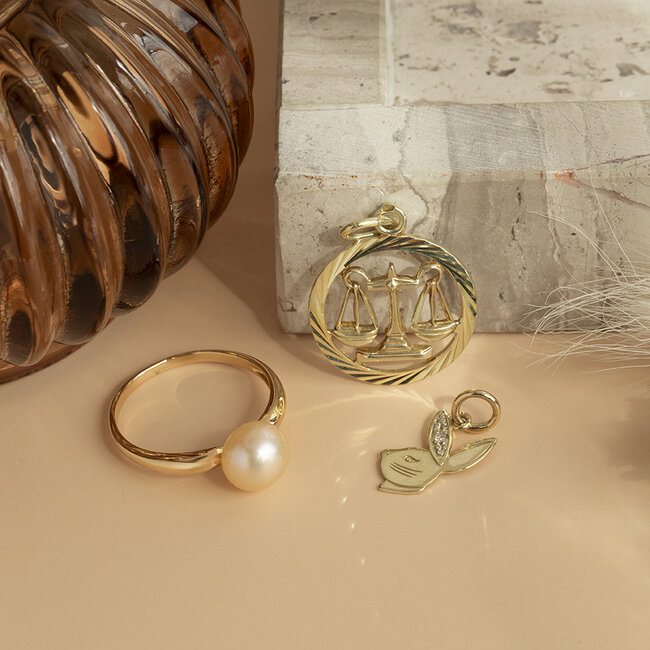 Gouden haas hanger 14 karaat