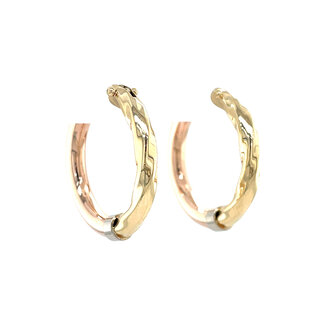 Tricolour gold earrings 14 carat