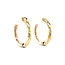 Tricolour gold earrings 14 carat