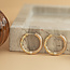 Tricolour gouden oorringen 14 karaat