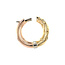 Tricolour gold earrings 14 carat