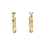 Tricolour gold earrings 14 carat