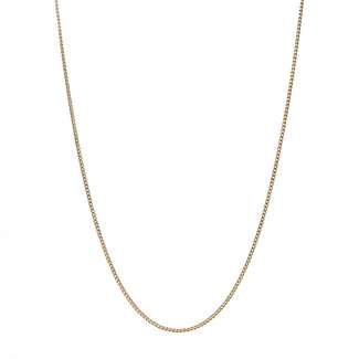 Gold length necklace gourmet 38 cm 14 karat