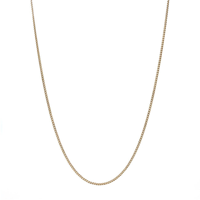 Gouden lengtecollier gourmet 38 cm 14 karaat