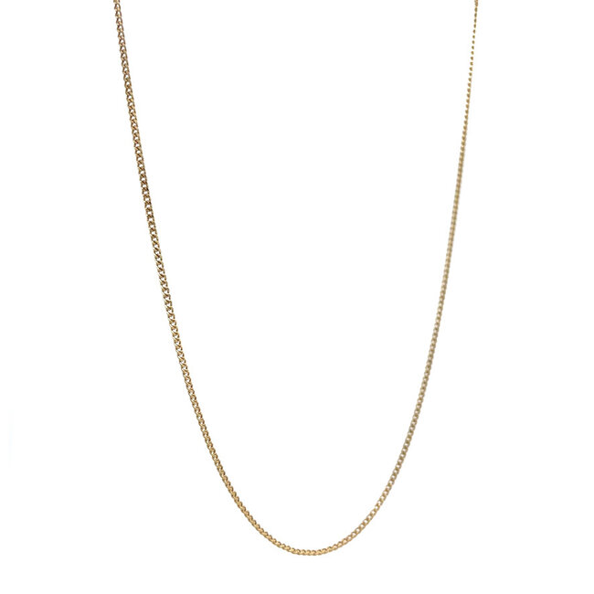 Gouden lengtecollier gourmet 38 cm 14 karaat