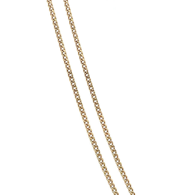 Gouden lengtecollier gourmet 38 cm 14 karaat