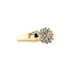 Gouden entourage ring met diamant 14 karaat