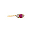 Gold ring with ruby and diamond 14 kt* new