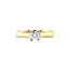 Gold solitaire ring with 14 carat diamond