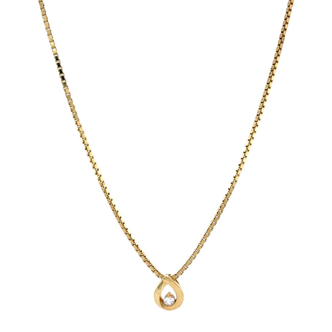 Gold necklace with pendant 42.5 cm 14 carat