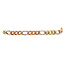 Tricolour gouden figaro armband 20 cm 14 karaat