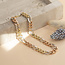 Tricolour gold figaro bracelet 20 cm 14 carat