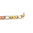 Tricolour gouden figaro armband 20 cm 14 karaat
