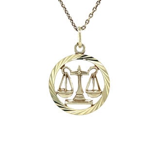 Gouden hanger weegschaal 14 karaat