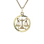 Gouden hanger weegschaal 14 karaat