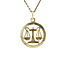 Gouden hanger weegschaal 14 karaat
