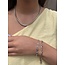 Witgouden armband met diamant 16.5 cm 14 karaat