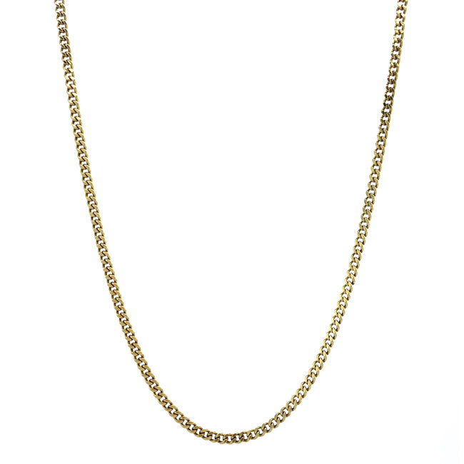 Gouden lengtecollier gourmet 53 cm 14 karaat