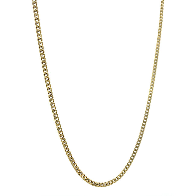 Gouden lengtecollier gourmet 53 cm 14 karaat