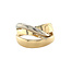 Gold ring bicolour 14 carat