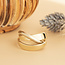 Gold ring bicolour 14 carat