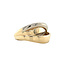 Gold ring bicolour 14 carat