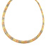 Tricolor goldener Choker 42 cm 14 Karat