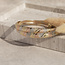 Tricolor goldener Choker 42 cm 14 Karat